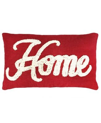 Home French Knot Embroidery Pillow, 18" x 18"