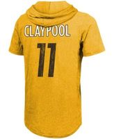 Fanatics Men's Chase Claypool Gold-Tone Pittsburgh Steelers Player Name  Number Tri-Blend Hoodie T-shirt