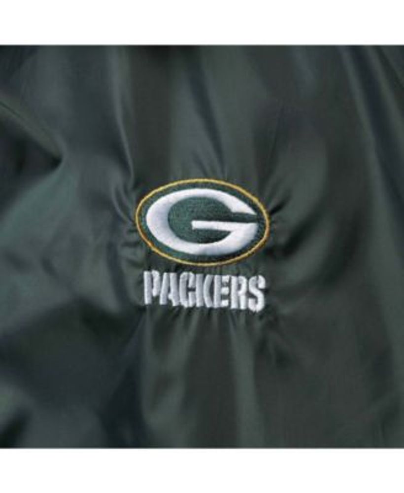 Dunbrooke Men's Green Green Bay Packers Coaches Classic Raglan Full-Snap Windbreaker Jacket