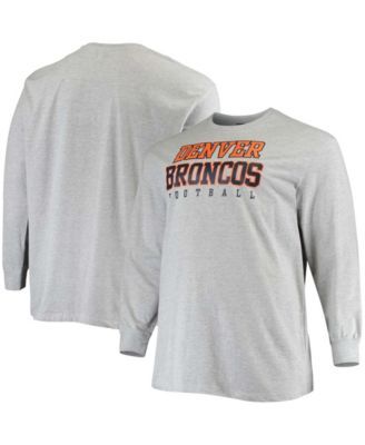 Youth Heather Gray Denver Broncos Football T-Shirt Size: Extra Large