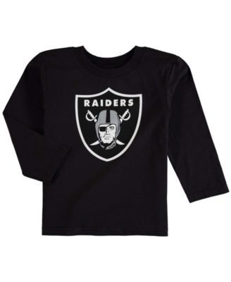 Outerstuff Las Vegas Raiders Youth Team Logo Long Sleeve T-Shirt - Black Size: Large