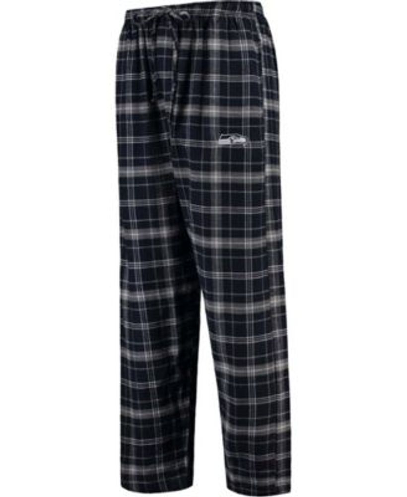 Concepts Sport Men's College Navy Seattle Seahawks Ultimate Plaid Flannel  Pajama Pants