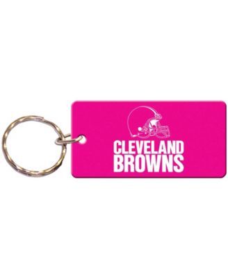 Women's Cleveland Browns Pink and White Keychain