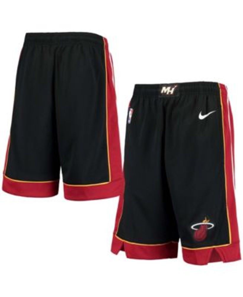 Nike Youth Black Miami Heat 2020/21 Swingman Shorts - Icon Edition