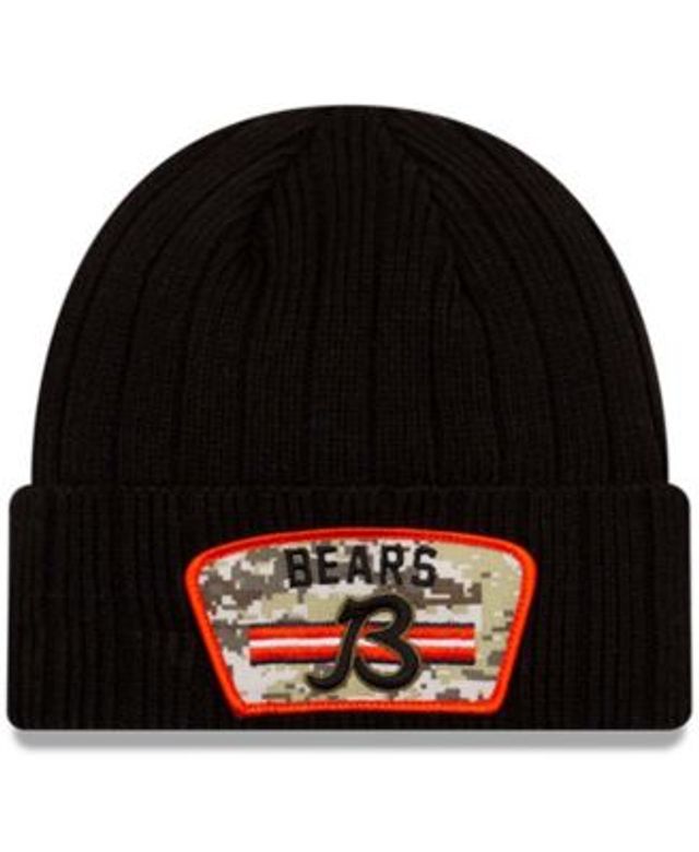 Men's New Era Black/Camo Chicago Bears 2021 Salute to Service B 39THIRTY Flex Hat