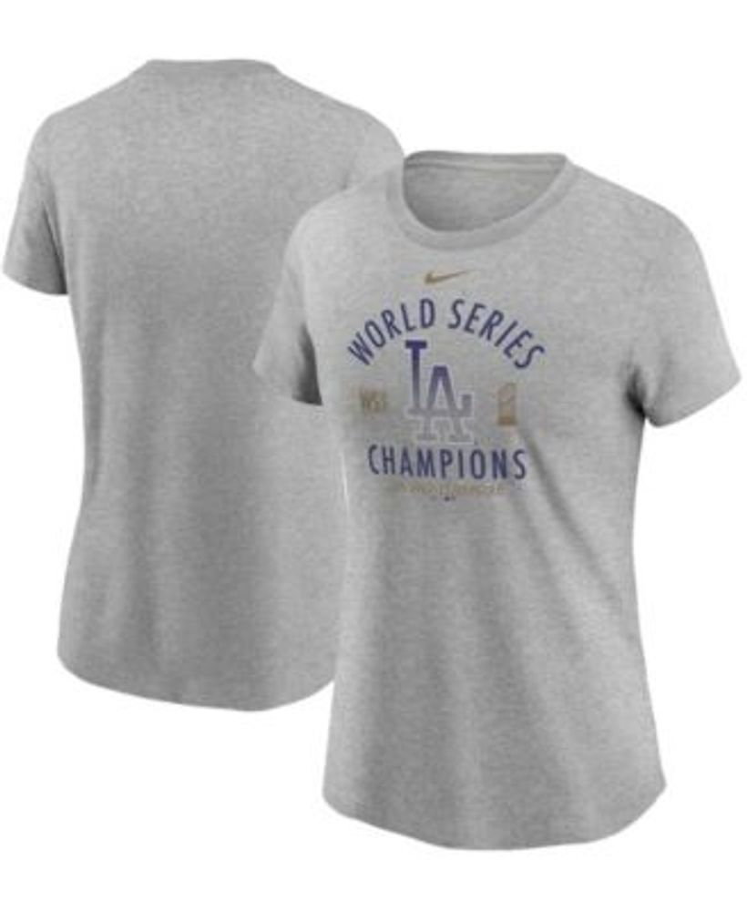 Nike Women's Heather Charcoal Los Angeles Dodgers 2020 World Series  Champions T-shirt