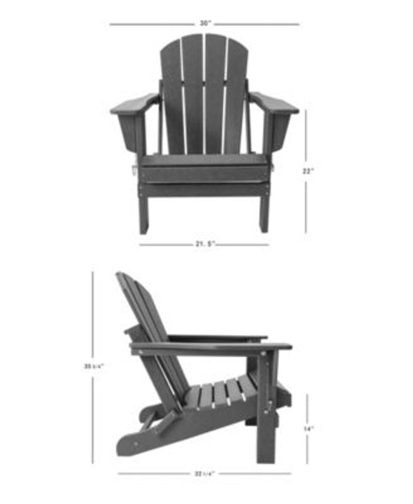 Classic Outdoor Folding Adirondack Chair