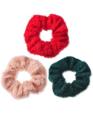 Holiday Lane 3-Pc. Knit Hair Scrunchie Set, Created for Macy's
