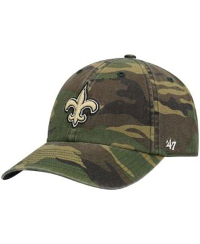 Men's '47 Camo/Black New Orleans Saints Trucker Adjustable Hat