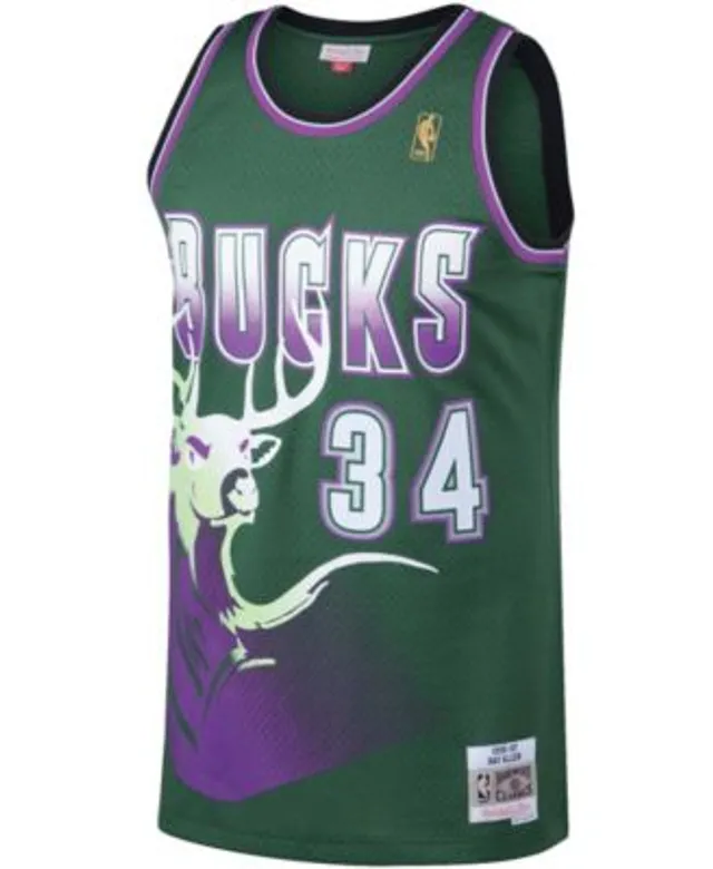 Ray Allen Milwaukee Bucks Mitchell & Ness 1996-97 Hardwood Classics Reload  3.0 Swingman Jersey - Green