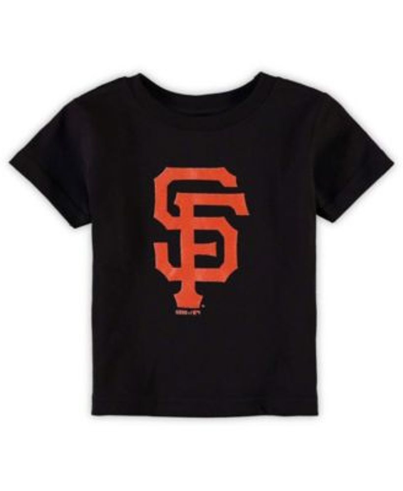 Outerstuff Youth Boys and Girls Black San Francisco Giants Logo Primary  Team T-shirt