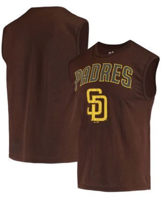 Men's New Era Brown San Diego Padres Muscle Tank Top Size: Large
