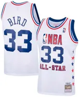 Larry Bird Signed 1985 All Star Game White Mitchell & Ness