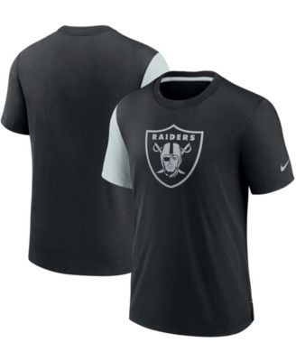 Men's Las Vegas Raiders Starter Silver/Black Throwback League Raglan Long  Sleeve Tri-Blend T-Shirt