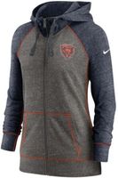 Chicago Bears Nike Women's Gym Vintage Raglan Full-Zip Hoodie - Heathered  Charcoal/Navy