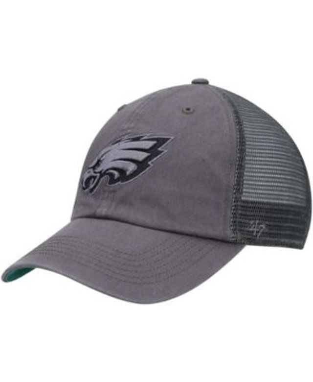 Philadelphia Eagles New Era Striped A-Frame 9FIFTY Trucker Snapback Hat -  White/Black