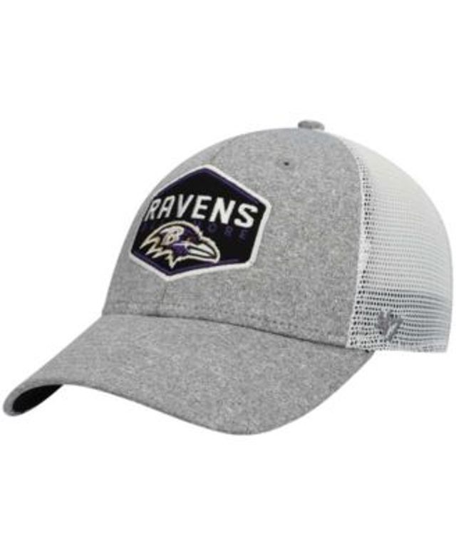 47 Brand Men's Gray, White Baltimore Ravens Hitch Contender Flex Hat