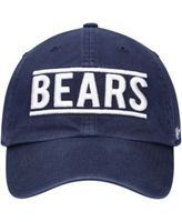 Men's '47 Cream Chicago Bears Clean Up Script Adjustable Hat