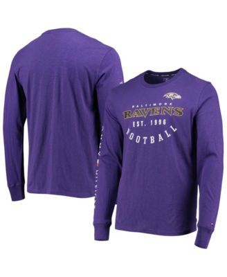 Men's Nike Black Baltimore Ravens Fan Gear Color Bar Long Sleeve T