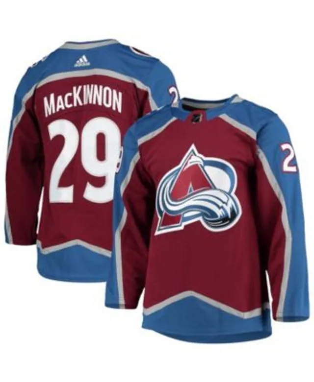 Men's Colorado Avalanche Nathan MacKinnon Fanatics Branded Navy Authentic  Stack Name & Number T-Shirt