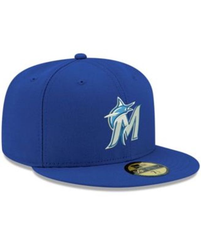 Men's New Era Blue/Red Miami Marlins City Connect 59FIFTY Fitted Hat