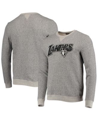 Men's Junk Food Heathered Gray Brooklyn Nets Marled French Terry Pullover Sweatshirt in Heather Gray