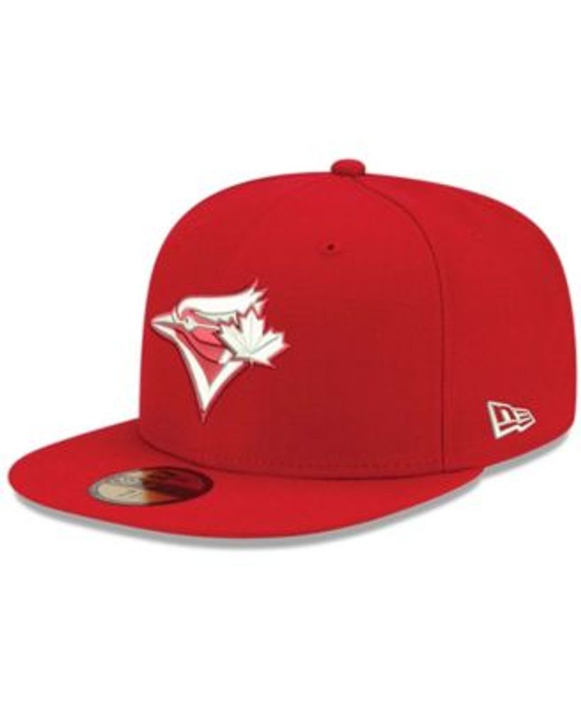 Men's New Era Red Toronto Blue Jays White Logo 59FIFTY Fitted Hat