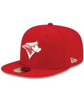 Men's New Era Cardinal Toronto Blue Jays White Logo 59FIFTY Fitted Hat 