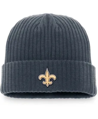 New Orleans Saints New Era Logo Whiz Redux Cuffed Knit Hat - Graphite