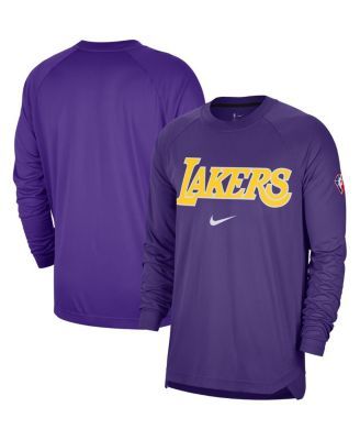 Men's Los Angeles Lakers Nike Black 75th Anniversary Courtside Element Long  Sleeve T-Shirt