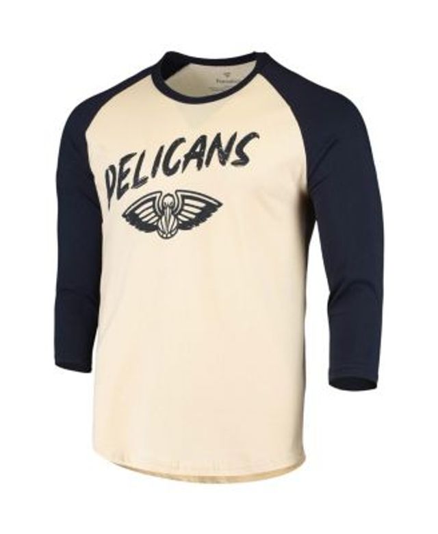 Men's New Orleans Black Pelicans #9 Rings & Crwns Cream Mesh Replica V-Neck  Jersey