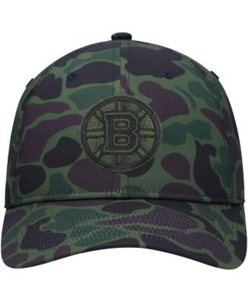 Adidas Men's Camo Boston Bruins Locker Room Slouch Adjustable Hat