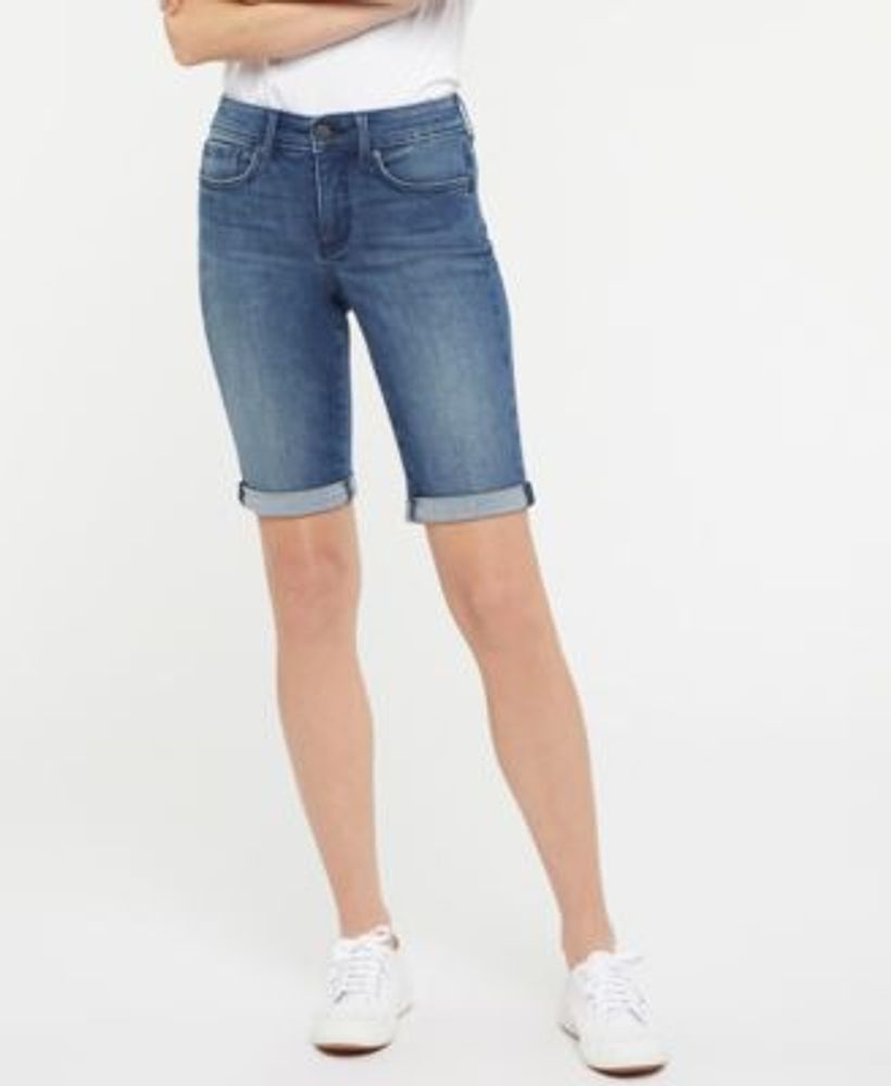 NYDJ Petite Briella Jeans Shorts with Roll Cuffs | MainPlace Mall