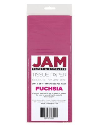 JAM Paper JAM PAPER Gift Wrap, Glossy Wrapping Paper, Fuchsia, 2