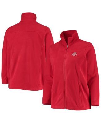Women's Scarlet Ohio State Buckeyes Plus Size Give & Go II Fleece Full-Zip Jacket