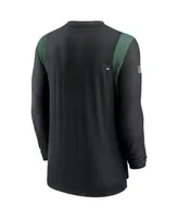 New York Jets Nike Sideline Lockup Performance Long Sleeve T-Shirt