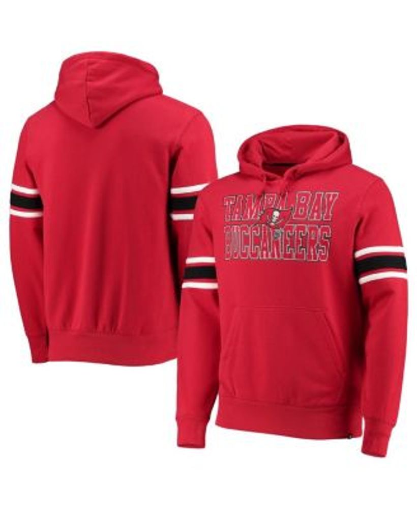 TAMPA BAY BUCCANEERS TAKE THE FIELD TRI-COLOR BLOCK HOODED FLEECE PULLOVER