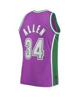 Men's Mitchell & Ness Ray Allen Black Milwaukee Bucks Hardwood Classics 1996/97 Tie-Dye Swingman Jersey Size: Medium