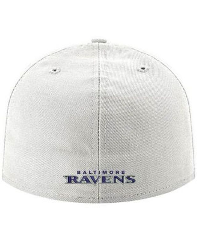 Men's New Era Black Baltimore Ravens Logo Color Dim 59FIFTY Fitted Hat