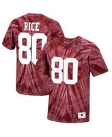 Men's Mitchell & Ness Joe Montana Scarlet San Francisco 49ers Name & Number  T-Shirt