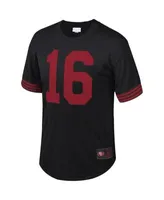 Mitchell & Ness Men's Joe Montana Black San Francisco 49Ers Retired Player  Name and Number Mesh Top