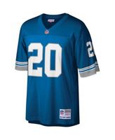 Men's Mitchell & Ness Barry Sanders Blue/Silver Detroit Lions Big Tall Split Legacy Retired Player Replica Jersey