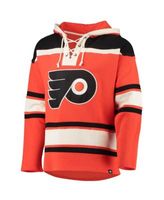 47 Men's Carter Hart Orange Philadelphia Flyers Player Name and Number Lacer Pullover Hoodie - Orange