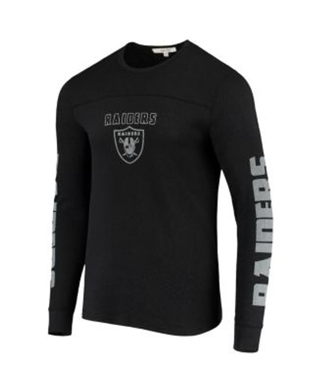 Las Vegas Raiders Men's Long Sleeve Angle Tee - Black/White/Grey