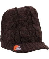 Women's Brown Cleveland Browns Arctic Blast Cable Cadet Beanie