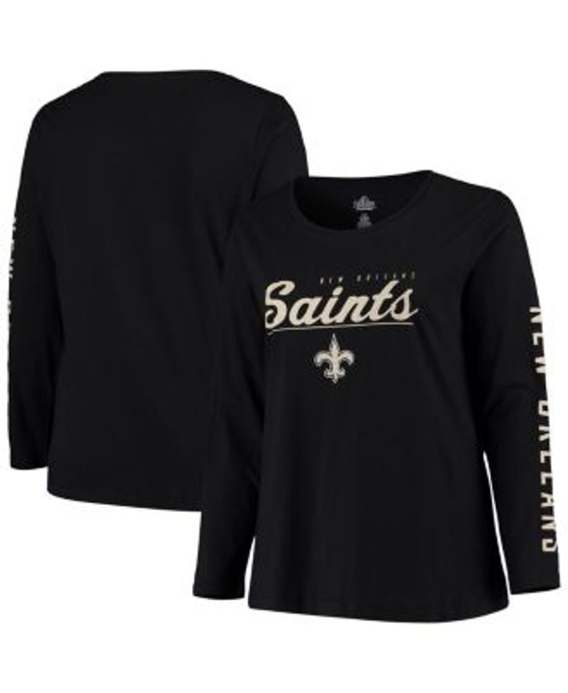 Men's New Era Black Orleans Saints Team Logo T-Shirt Size: Large