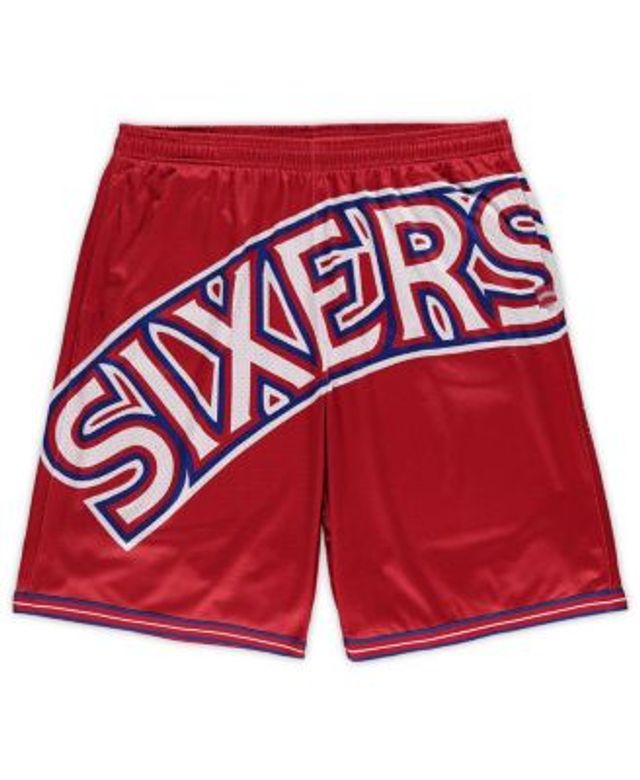 Men's Mitchell & Ness Red Miami Heat Hardwood Classics Big Face 2.0 Shorts