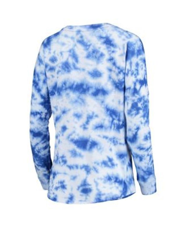 New Era Women's Royal Los Angeles Dodgers Tie-Dye Cropped Long Sleeve  T-shirt - Macy's