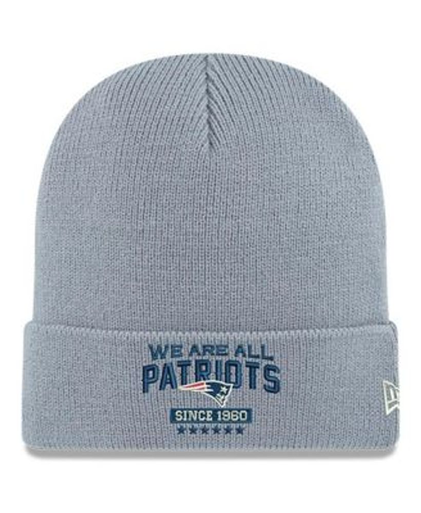 Men's New Era Navy England Patriots Knit Trapper Hat