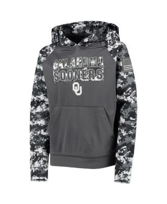 Louisville Cardinals Colosseum Youth OHT Military Appreciation Digi Camo  Raglan Pullover Hoodie - Charcoal